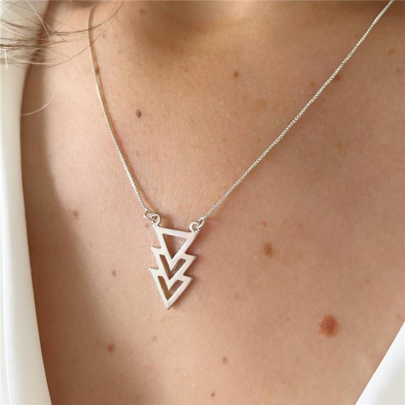 COLAR PRATA 925 3 SETAS