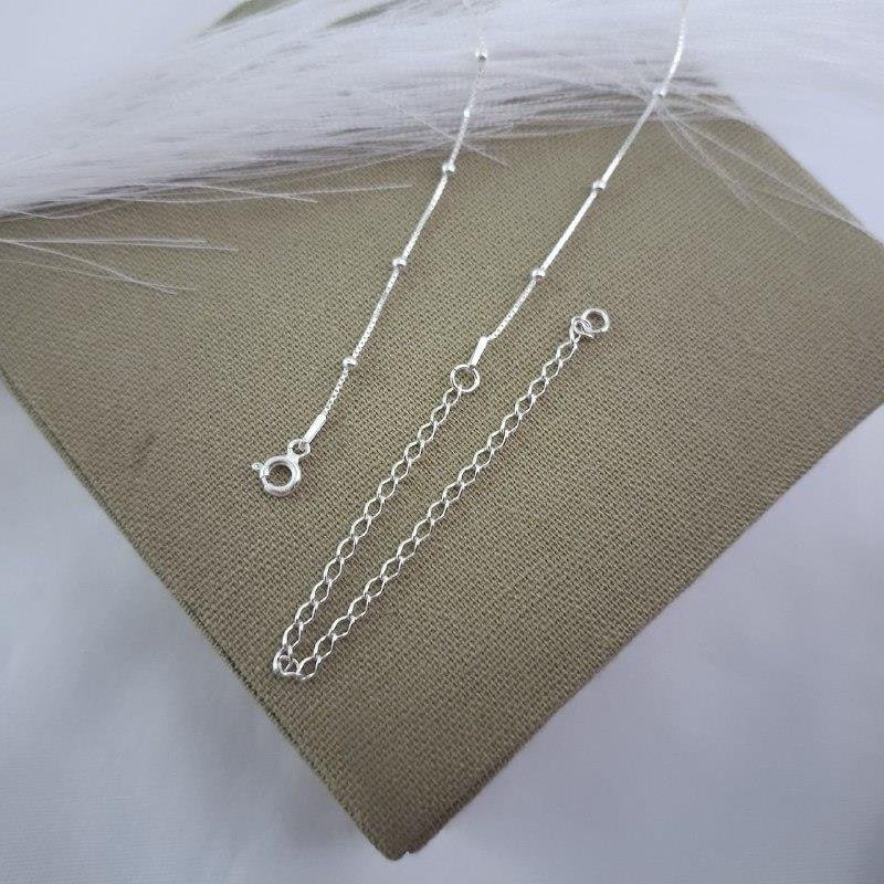 COLAR PRATA 925 BOLINHAS PINGENTES PÉROLAS CORAÇÃO