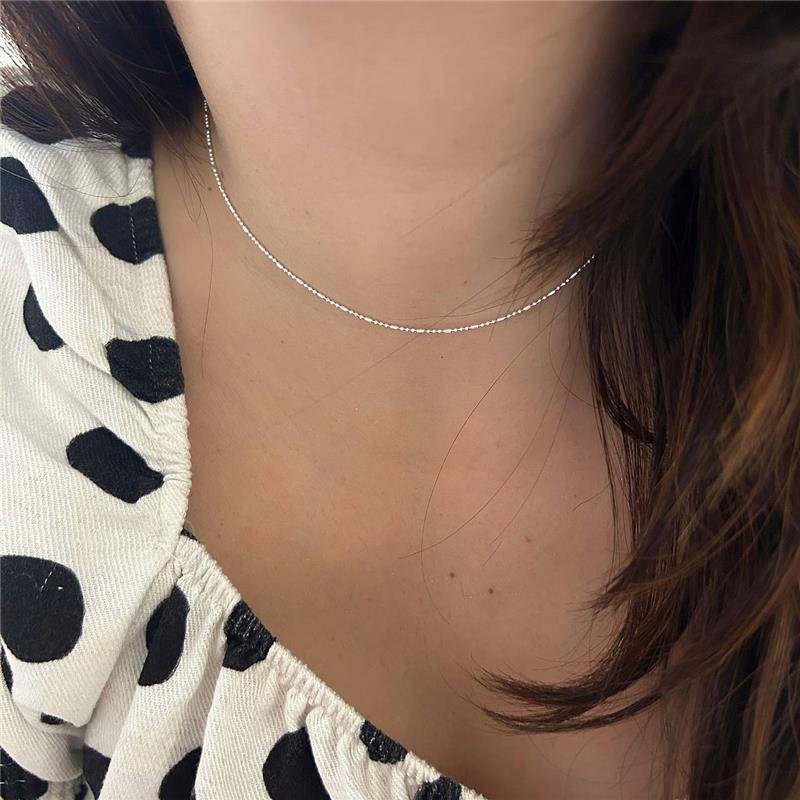 COLAR PRATA 925 CANUTILHO BOLINHA 40CM