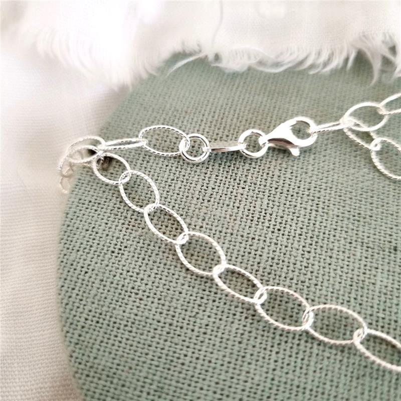 COLAR PRATA 925 CHOCKER ELOS OVAIS TRABALHADO