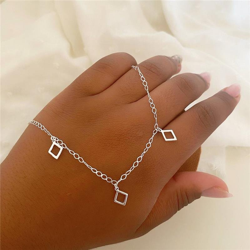 COLAR PRATA 925 CHOCKER LOSANGOS
