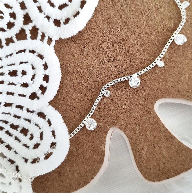 COLAR PRATA 925 CHOCKER PONTO LUZ DUPLO REDONDOS