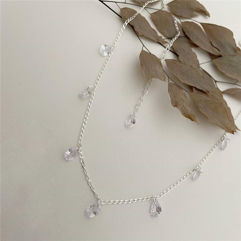 COLAR PRATA 925 CHOKER PEDRAS GOTA COLORIDA