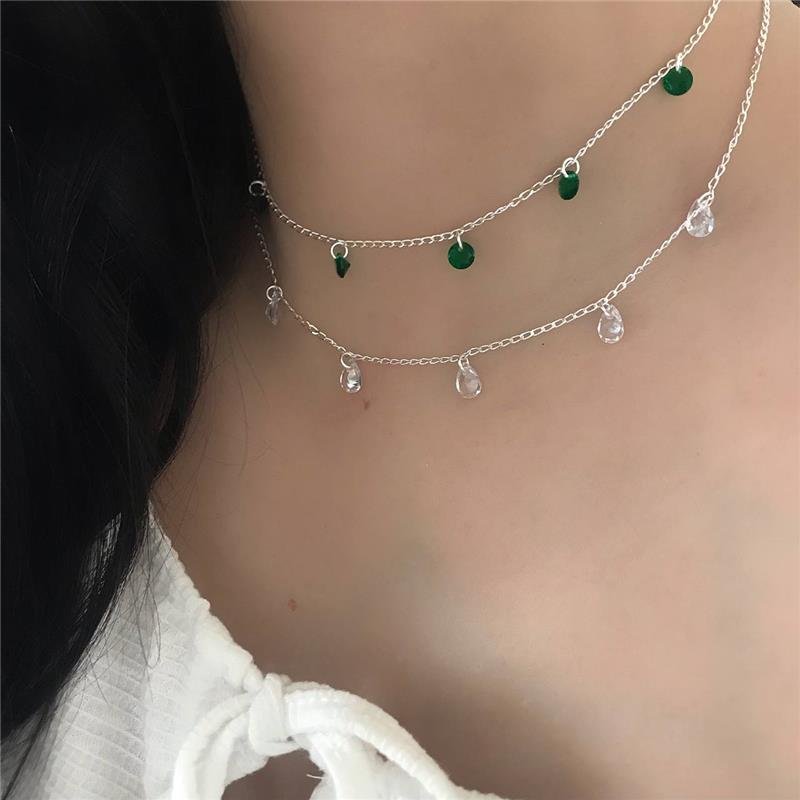 COLAR PRATA 925 CHOKER PEDRAS GOTA COLORIDA