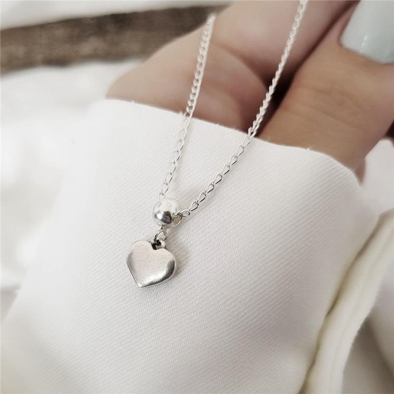 COLAR PRATA 925 CORAÇÃO LISO