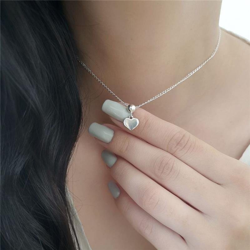 COLAR PRATA 925 CORAÇÃO LISO