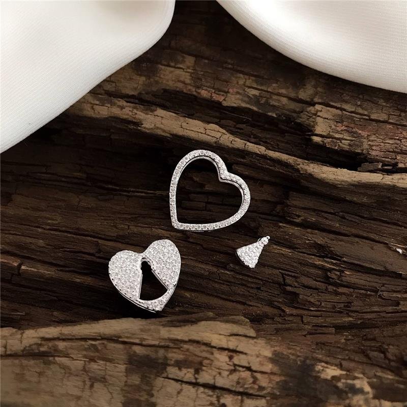 COLAR PRATA 925 CORAÇÃO NOSSA SENHORA APARECIDA 3X1