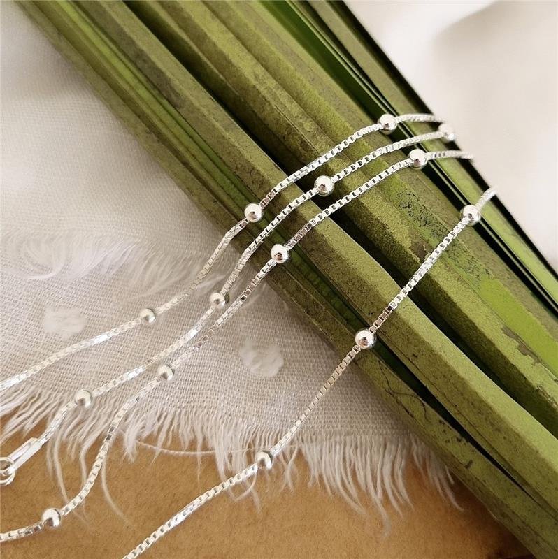 COLAR PRATA 925 CORRENTE COM BOLINHAS