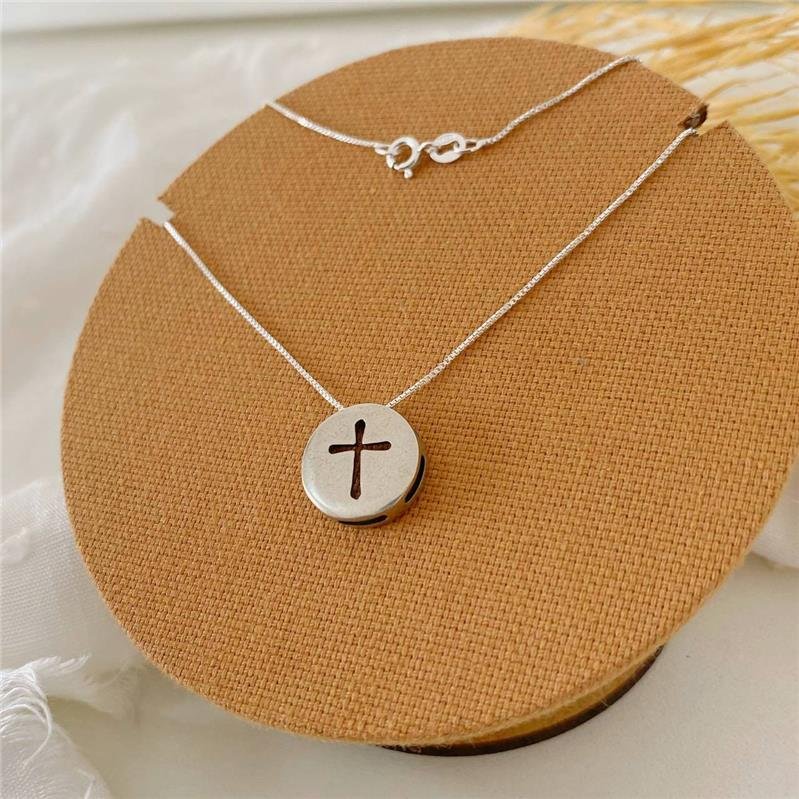 COLAR PRATA 925 CRUZ VAZADA