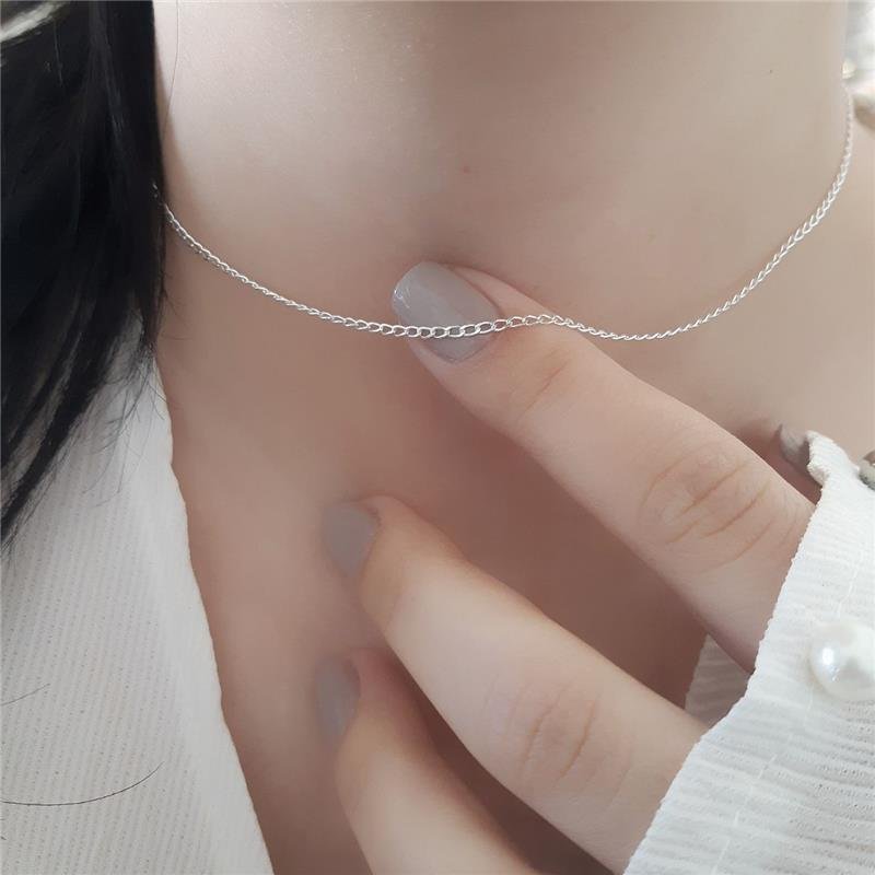 COLAR PRATA 925 ELOS GROUMET 35 CM