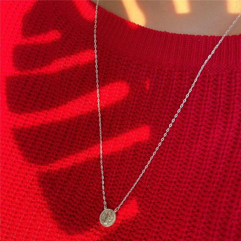 COLAR PRATA 925 ESCAPULÁRIO MEDALHA SÃO BENTO