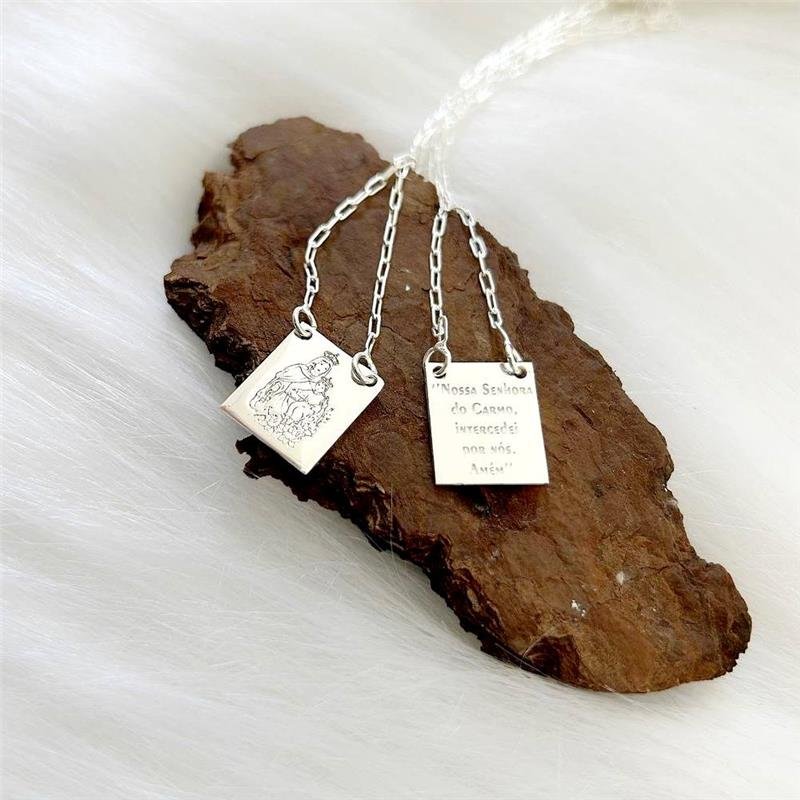 COLAR PRATA 925 ESCAPULÁRIO NOSSA SENHORA DO CARMO