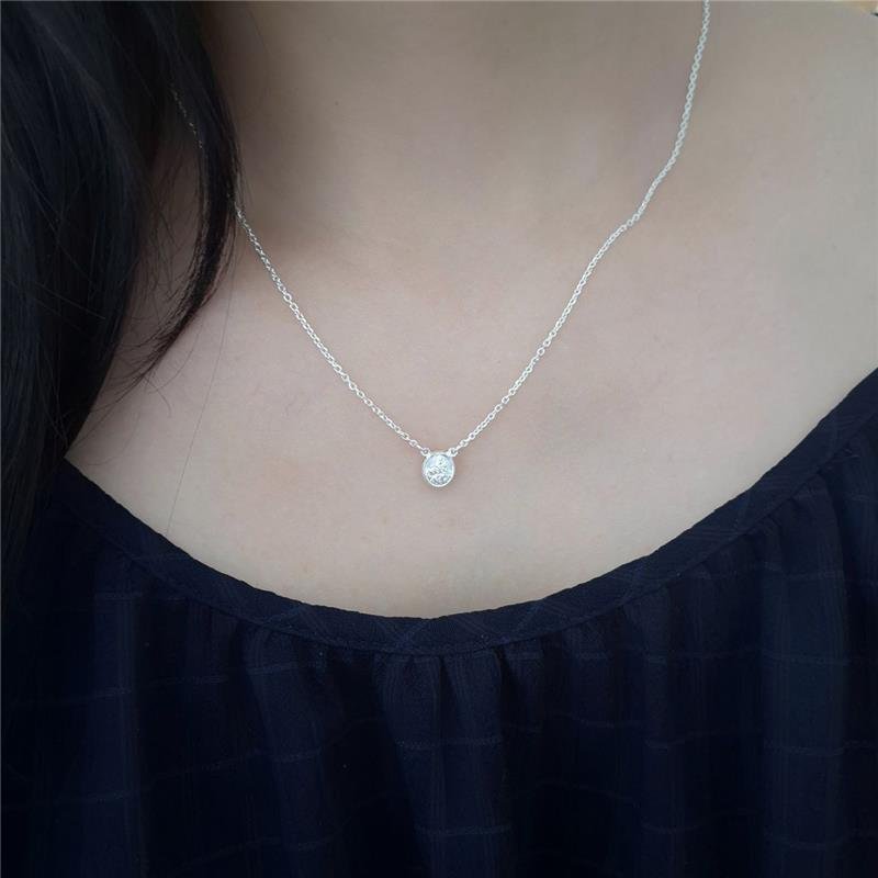 COLAR PRATA 925 ESCAPULÁRIO REDONDO NOSSA SENHORA DO CARMO E SAGRADO CORAÇÃO DE JESUS 