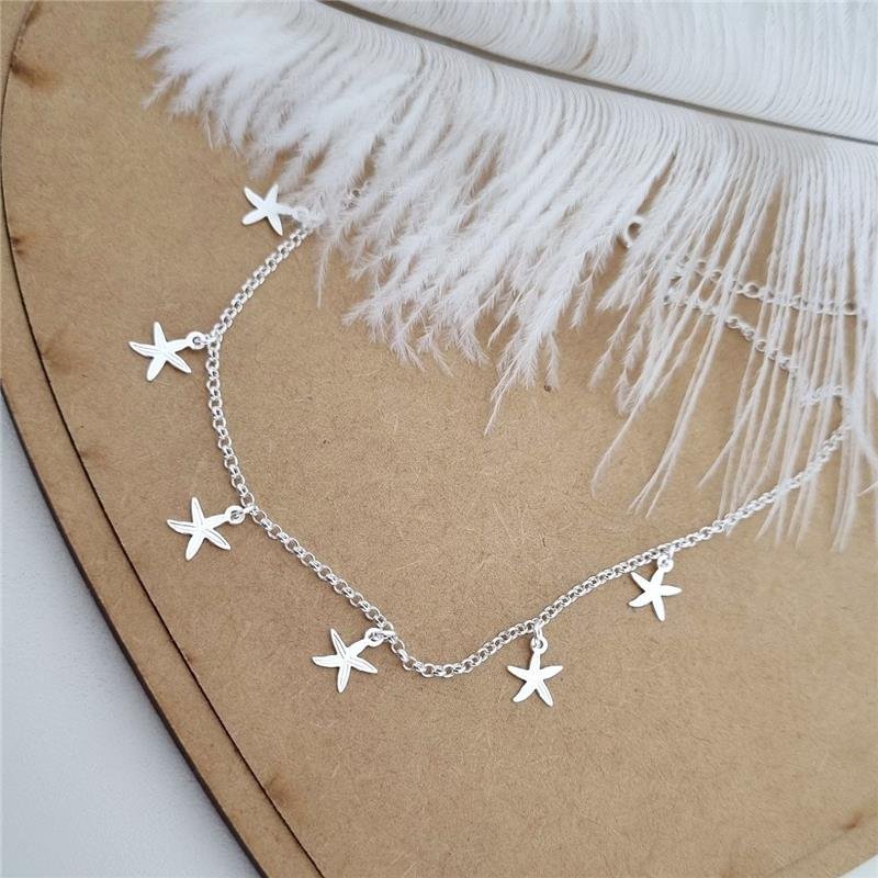 COLAR PRATA 925 ESTRELAS DO MAR