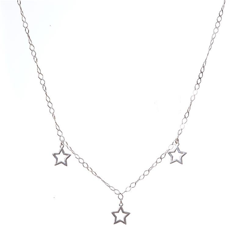 COLAR PRATA 925 ESTRELAS PENDURADAS