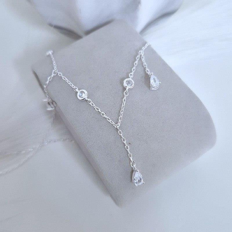 COLAR PRATA 925 GARGANTILHA GOTAS