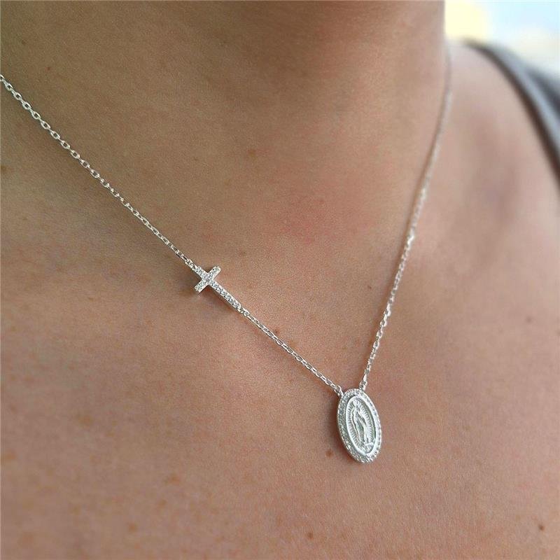 COLAR PRATA 925 GARGANTILHA NOSSA SENHORA DE GUADALUPE