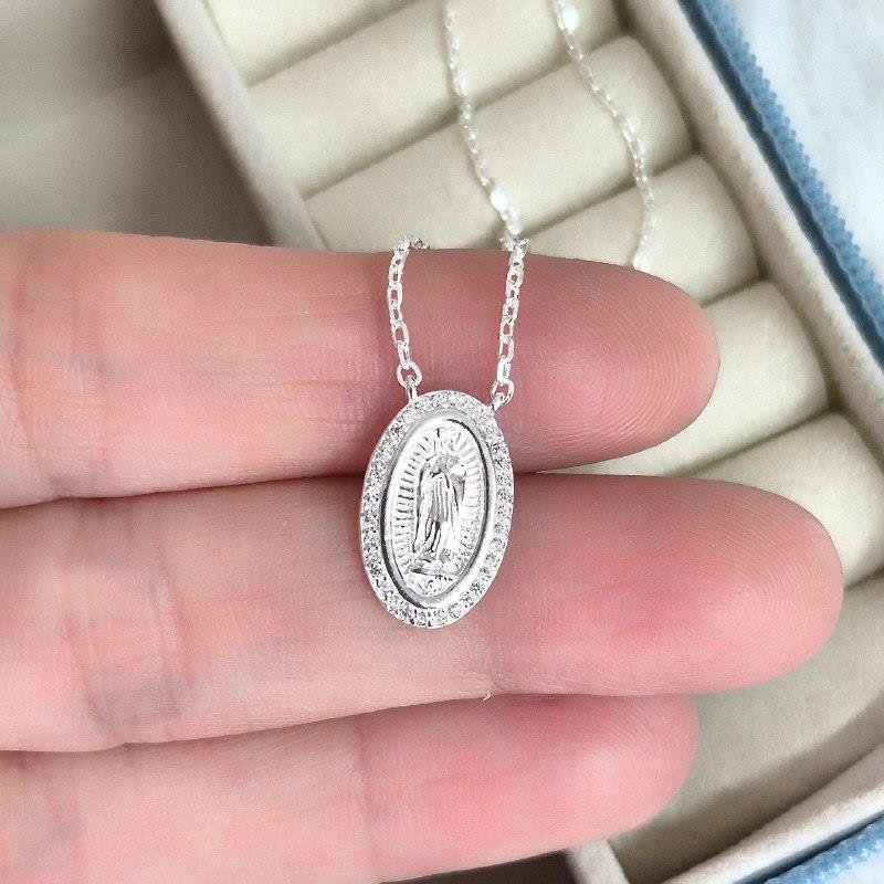 COLAR PRATA 925 GARGANTILHA NOSSA SENHORA DE GUADALUPE