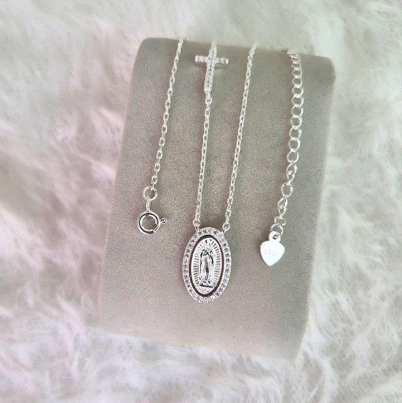 COLAR PRATA 925 GARGANTILHA NOSSA SENHORA DE GUADALUPE