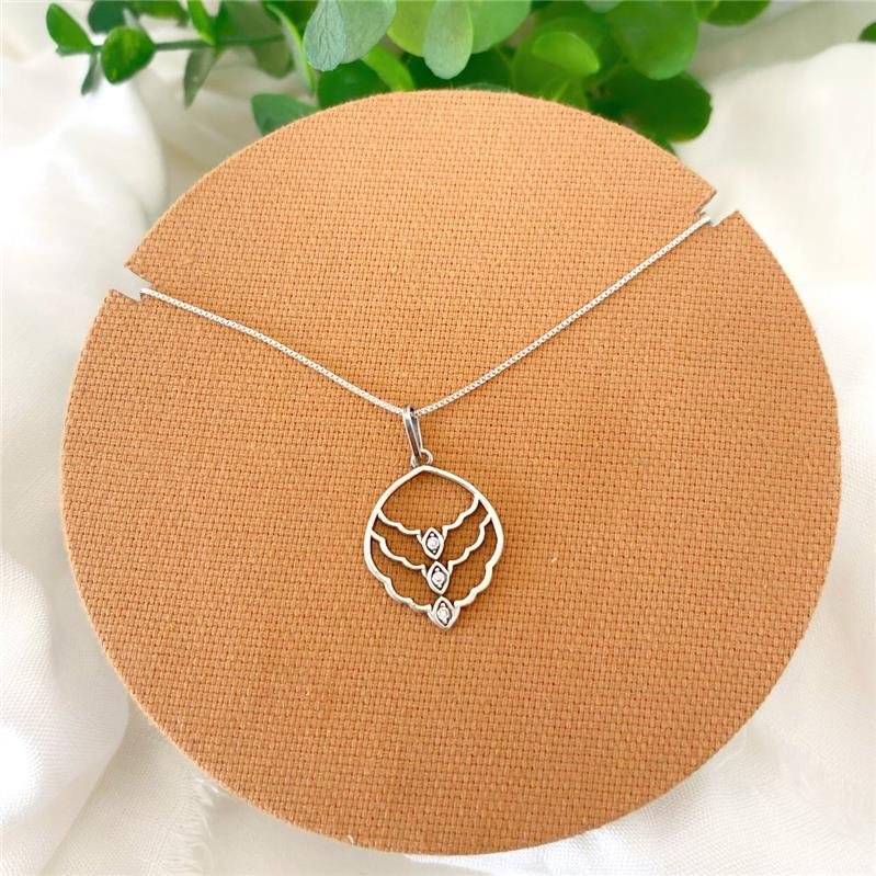 COLAR PRATA 925 GEOMÉTRICO CAMADAS