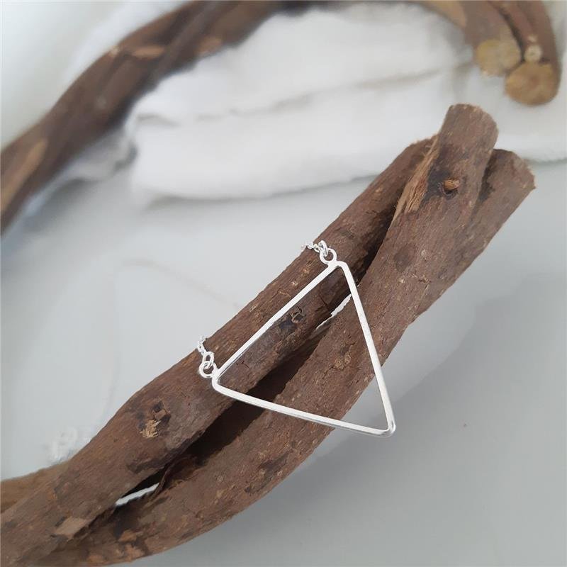 COLAR PRATA 925 GEOMÉTRICO TRIÂNGULO