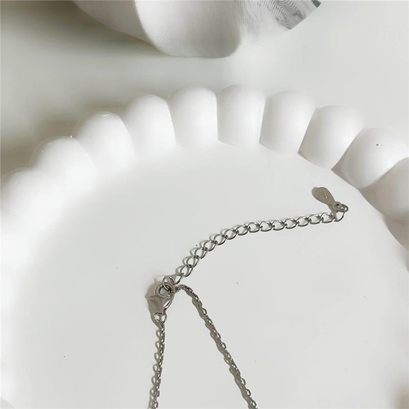 COLAR PRATA 925 GRAVATINHA ZIRCÔNIA OVAL