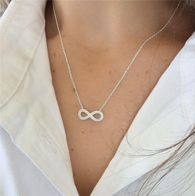 COLAR PRATA 925 INFINITO CRAVEJADO