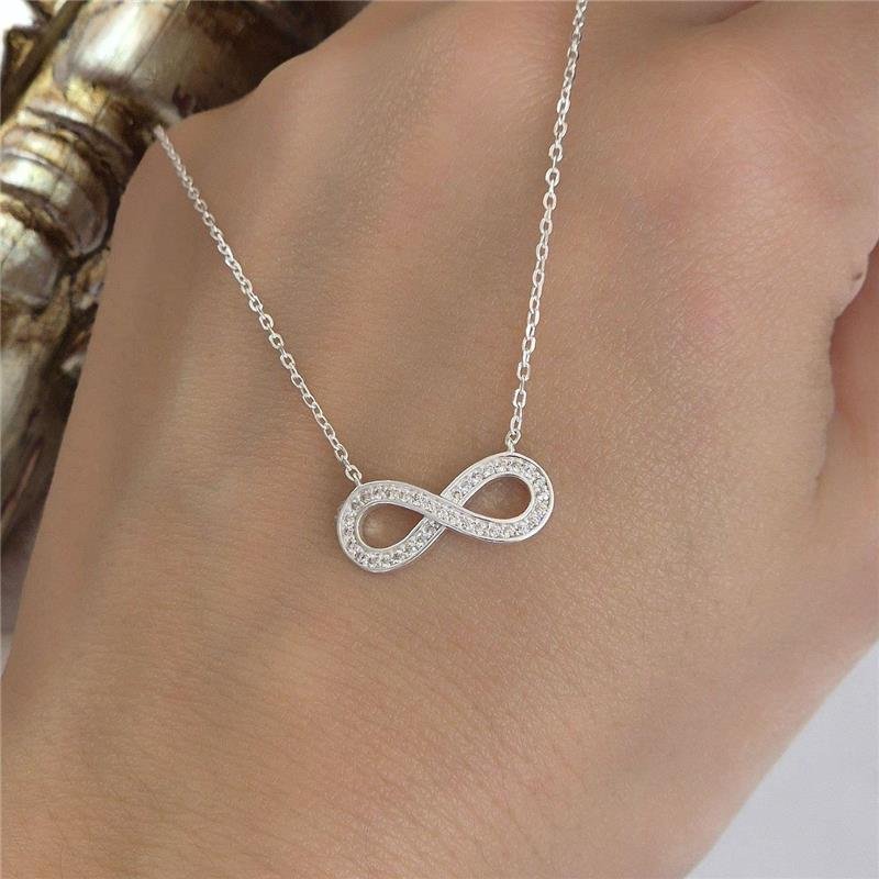 COLAR PRATA 925 INFINITO CRAVEJADO