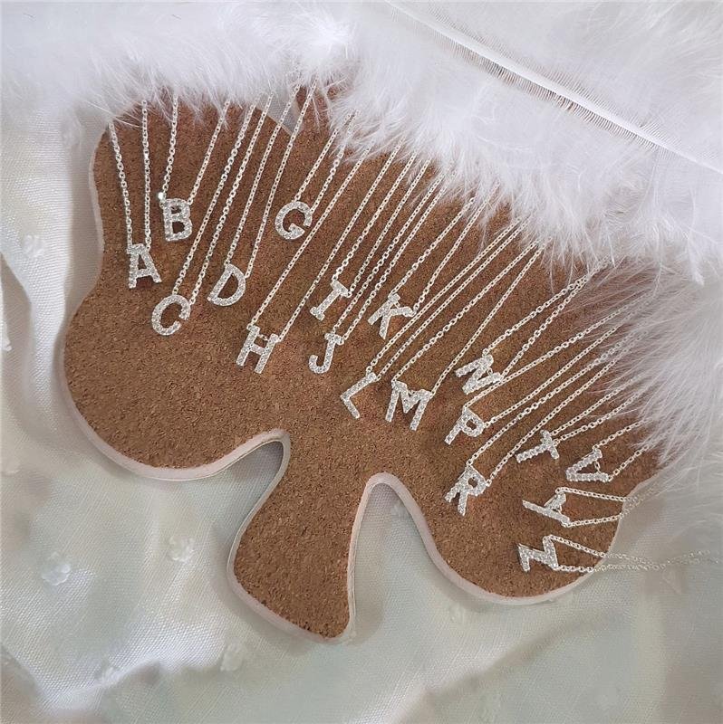 COLAR PRATA 925 LETRAS ALFABETO