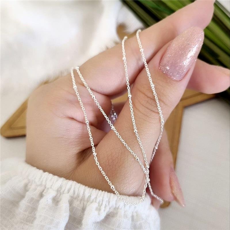 COLAR PRATA 925 LONGO BOLINHAS PEQUENAS