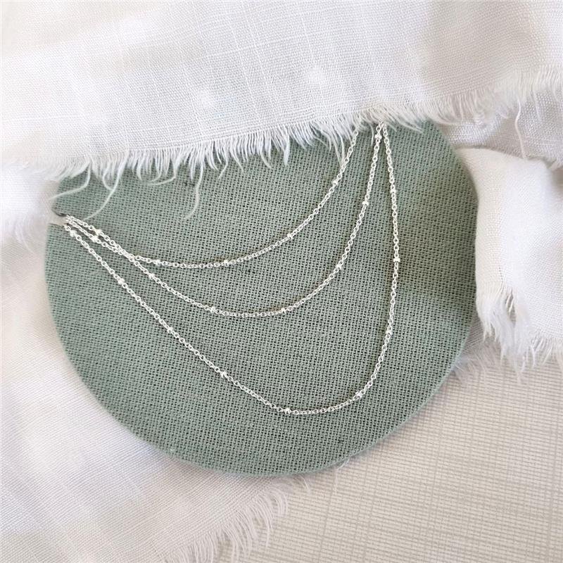 COLAR PRATA 925 LONGO BOLINHAS PEQUENAS