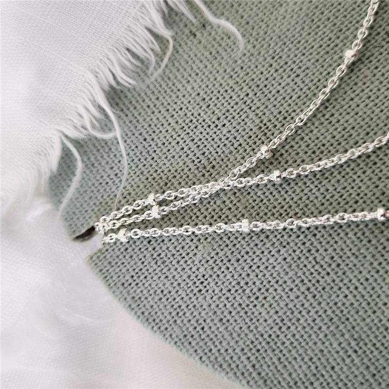 COLAR PRATA 925 LONGO BOLINHAS PEQUENAS