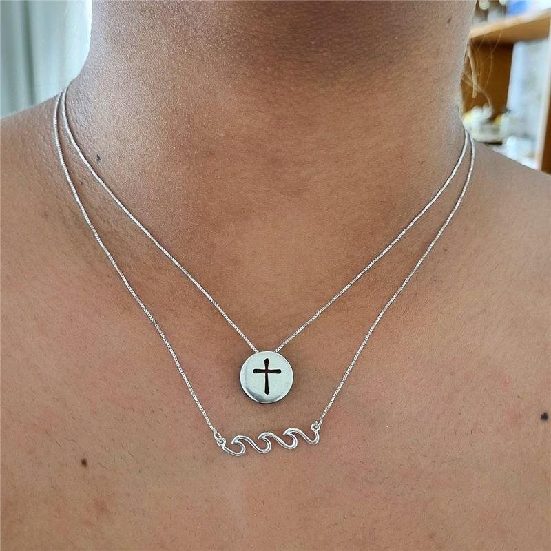 COLAR PRATA 925 ONDAS