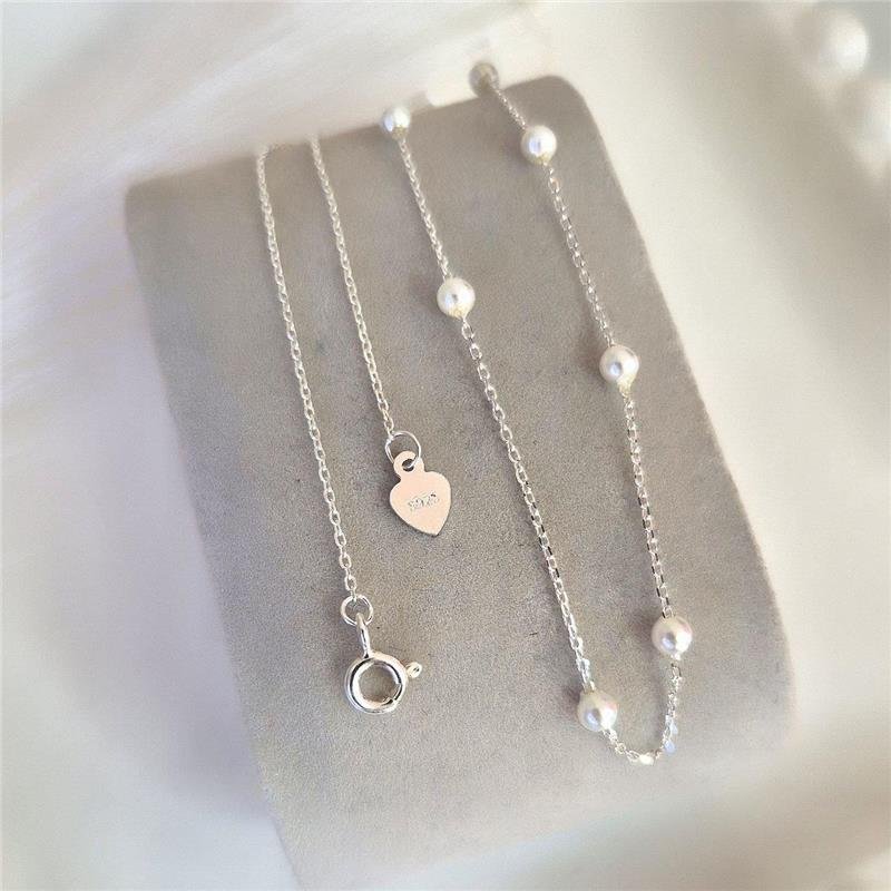 COLAR PRATA 925 PEROLAS PEQUENAS