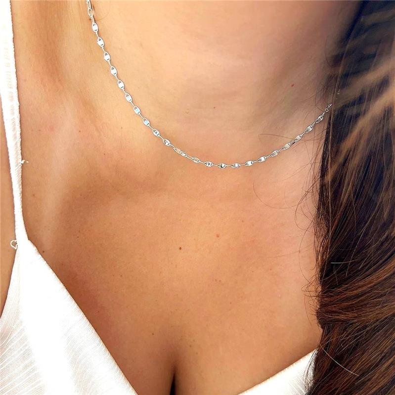 COLAR PRATA 925 PIASTRINE 40CM