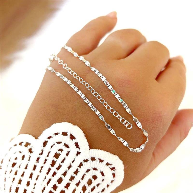 COLAR PRATA 925 PIASTRINE 40CM