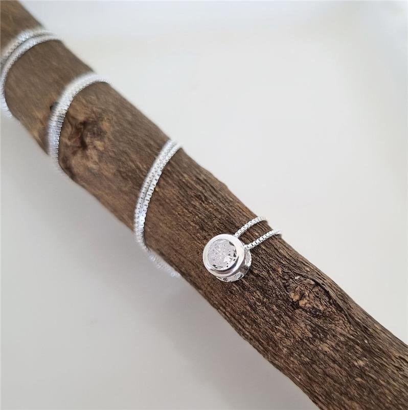 COLAR PRATA 925 PONTO LUZ