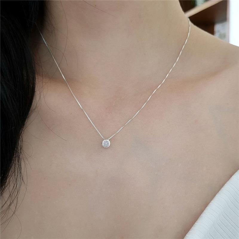 COLAR PRATA 925 PONTO LUZ