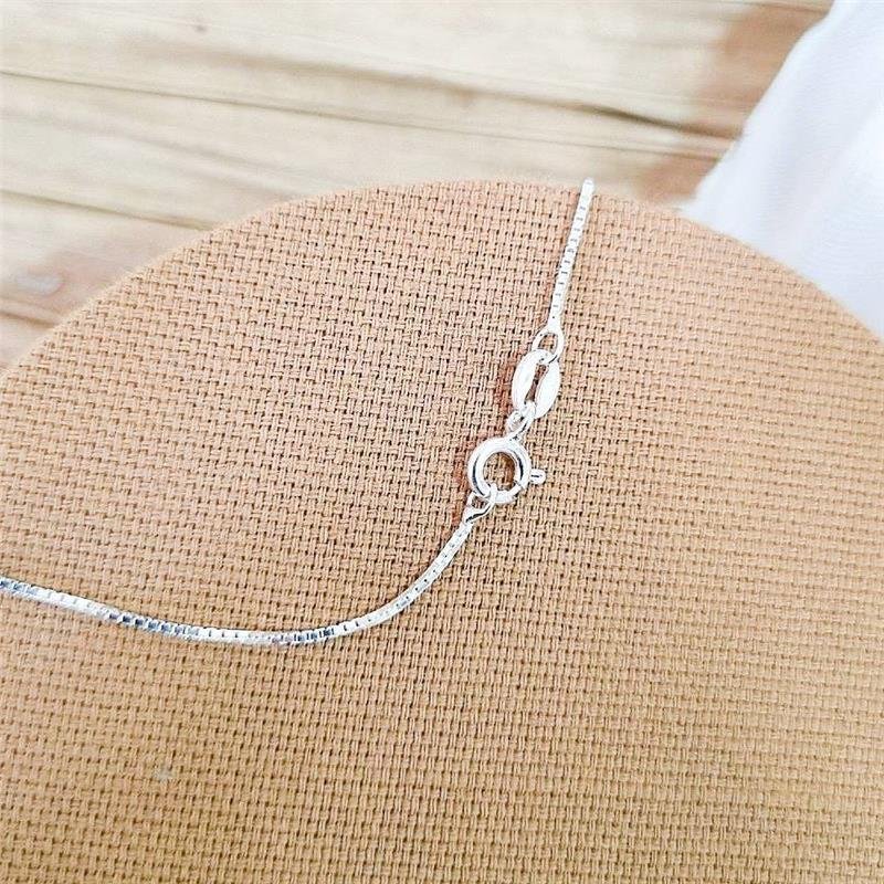 COLAR PRATA 925 PONTO LUZ GOTA CAIXA INGLESA