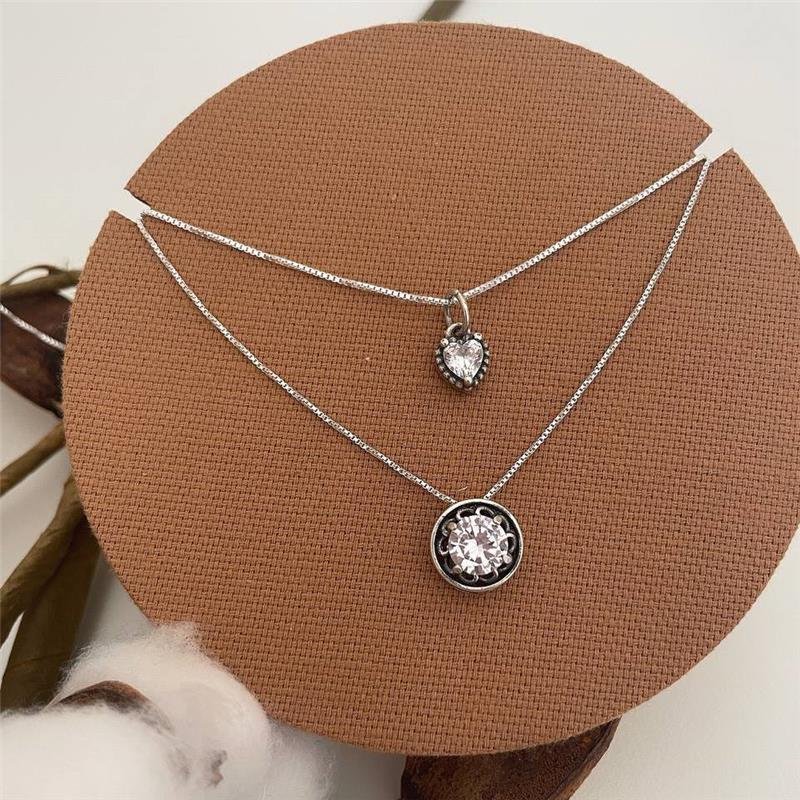 COLAR PRATA 925 PONTO LUZ GRANDE TRABALHADO