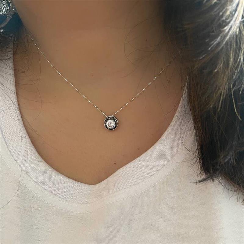 COLAR PRATA 925 PONTO LUZ GRANDE TRABALHADO