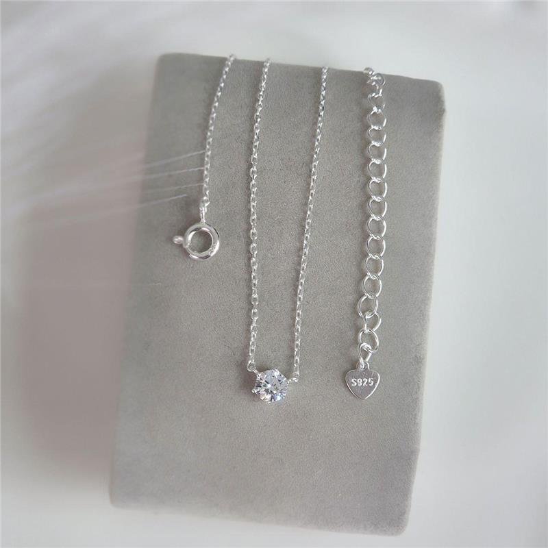 COLAR PRATA 925 PONTO LUZ HEXAGONAL