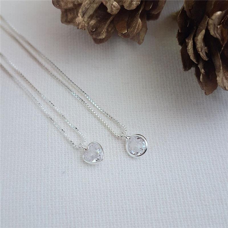 COLAR PRATA 925 PONTO LUZ REDONDO