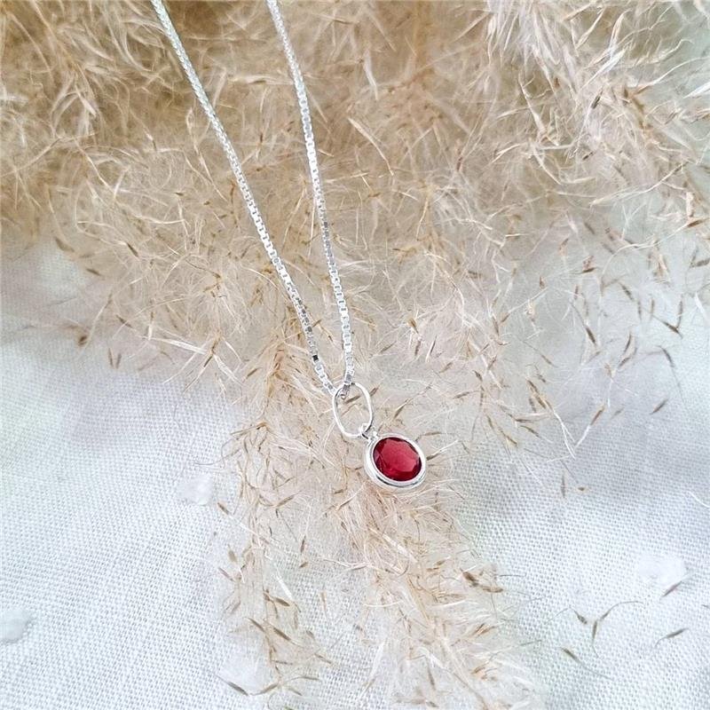 COLAR PRATA 925 PONTO LUZ REDONDO CRAVAÇÃO INGLESA CORES