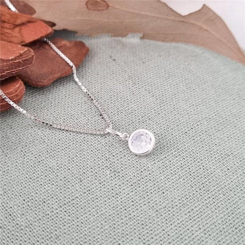 COLAR PRATA 925 PONTO LUZ REDONDO CRAVAÇÃO INGLESA CORES