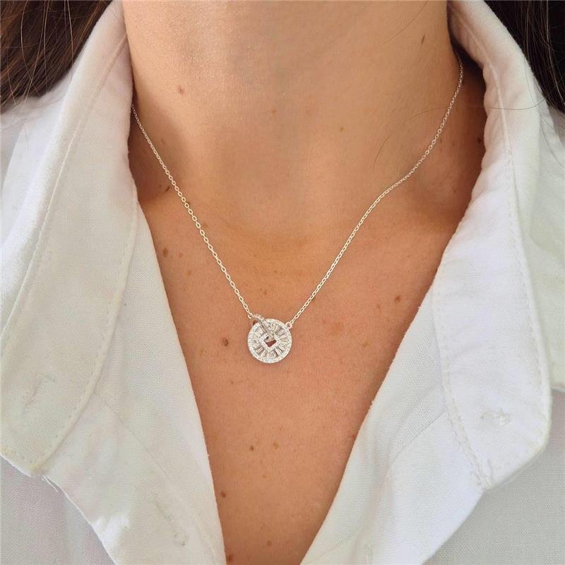 COLAR PRATA 925 RODA CRAVEJADA