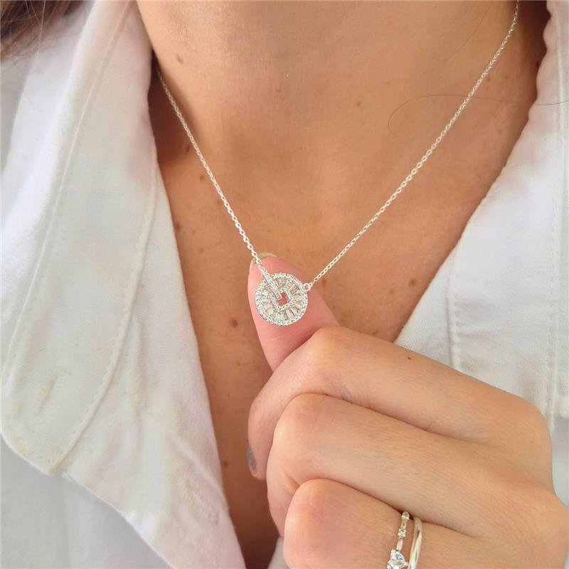 COLAR PRATA 925 RODA CRAVEJADA