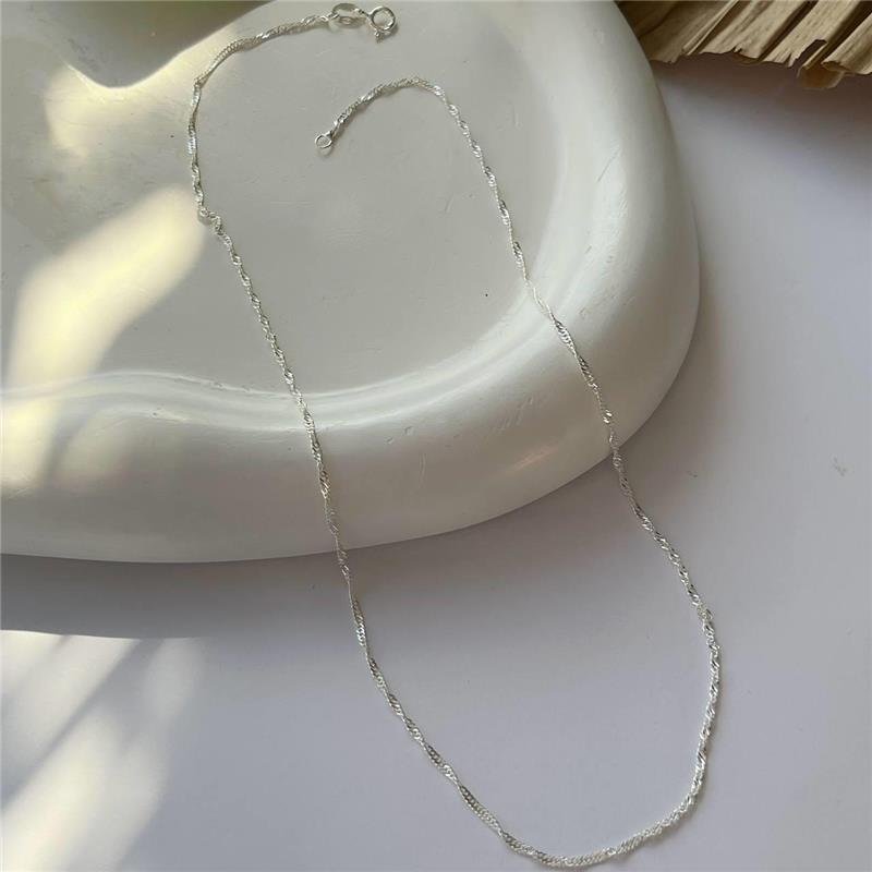 COLAR PRATA 925 SINGAPURA 40 CM