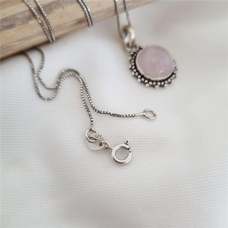 COLAR PRATA 925 SOL COM PEDRA NATURAL