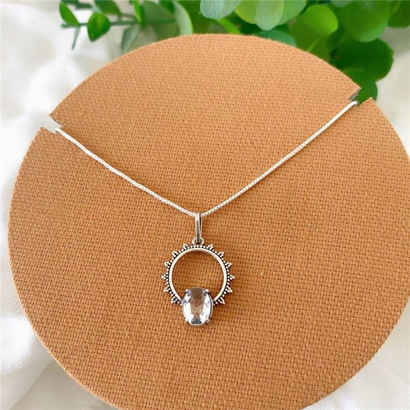 COLAR PRATA 925 SOL COM PONTO LUZ